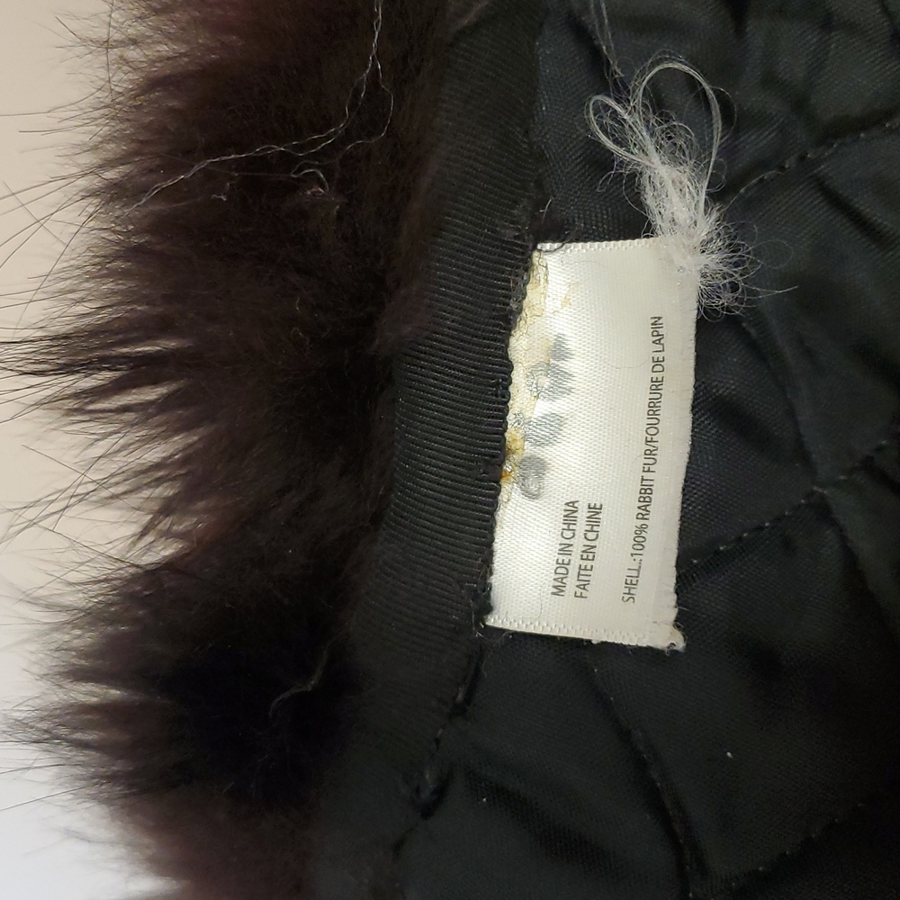 Luxurious Black Rabbit Fur Scarf - Picture 2 of 7